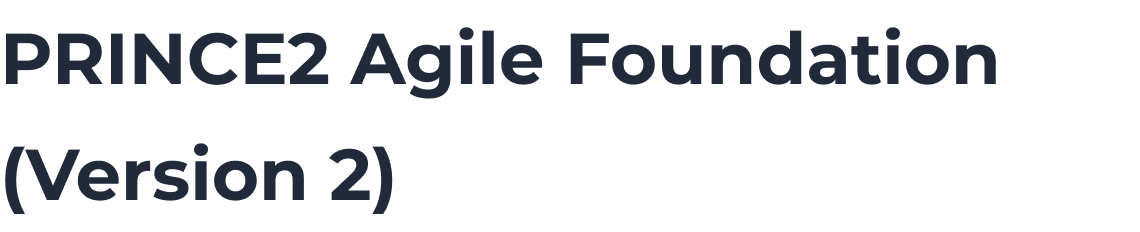 Prince2 Agile Foundation Version 2